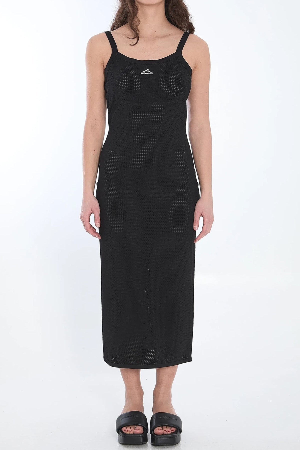 openwork mesh dress