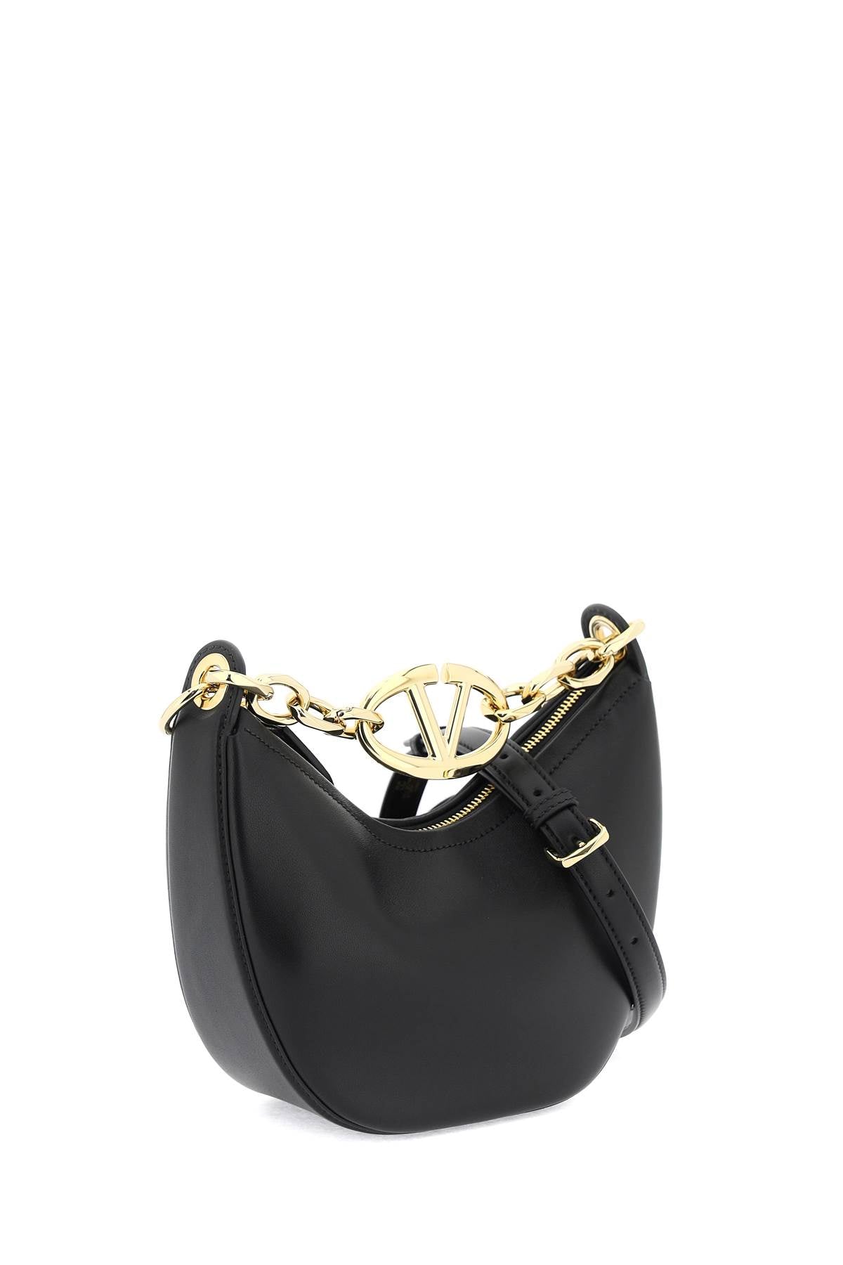 mini vlogo moon bag in nappa leather with chain