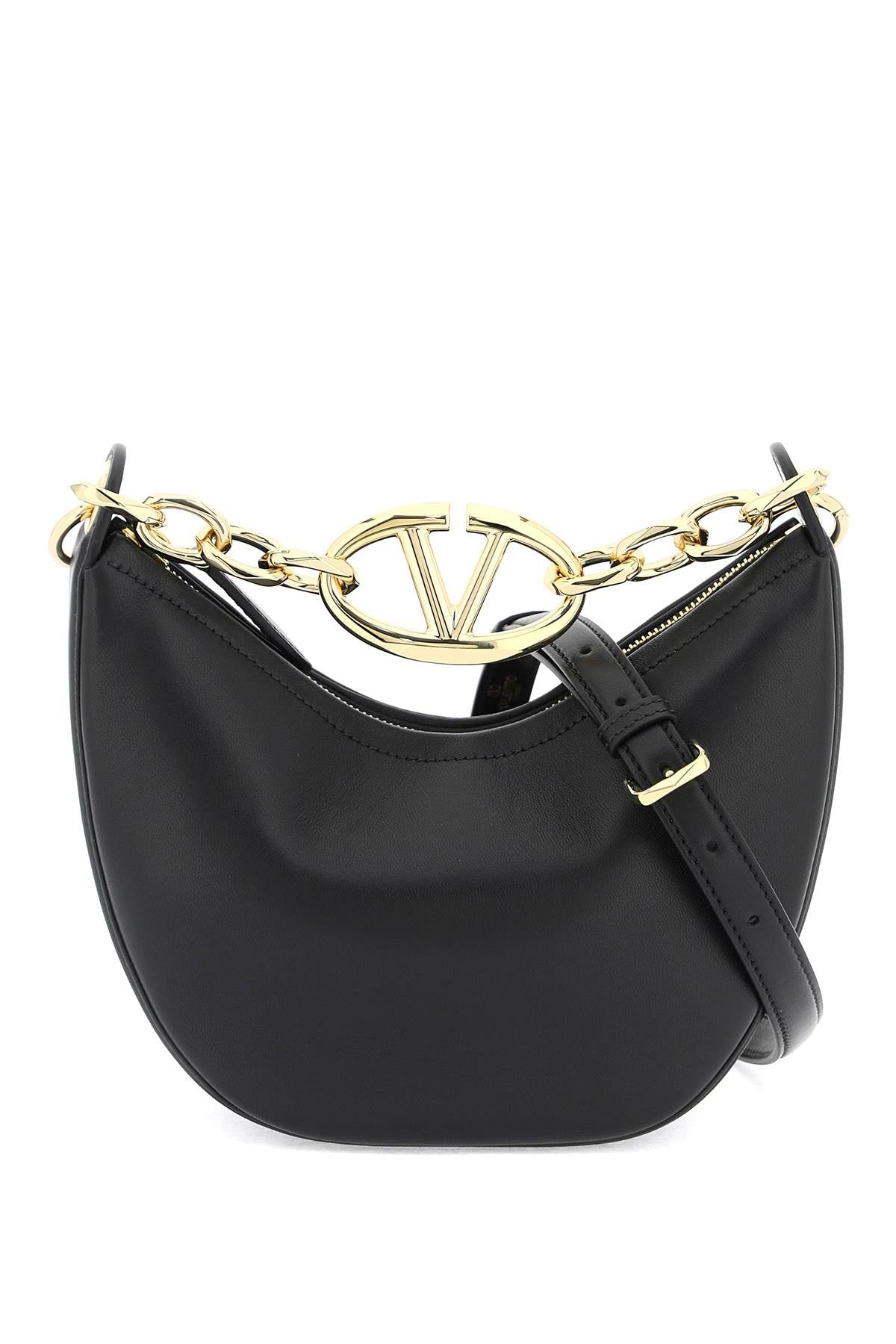 mini vlogo moon bag in nappa leather with chain