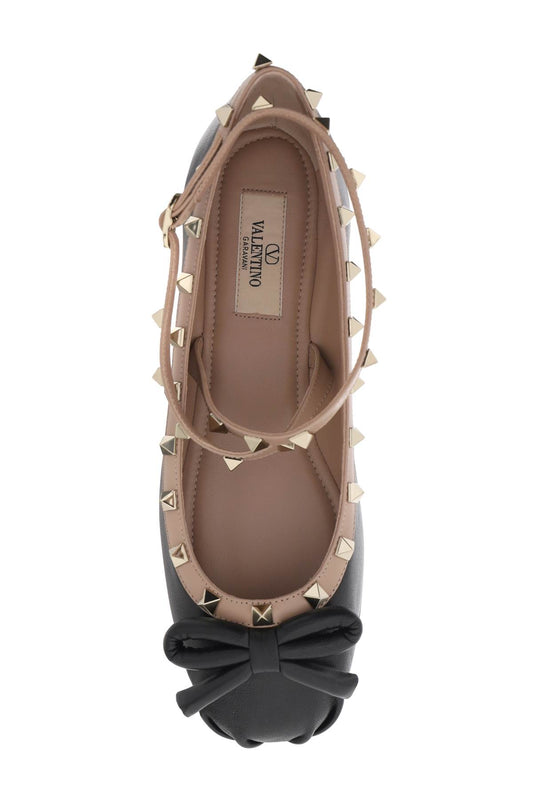 silk rockstud ballet flats