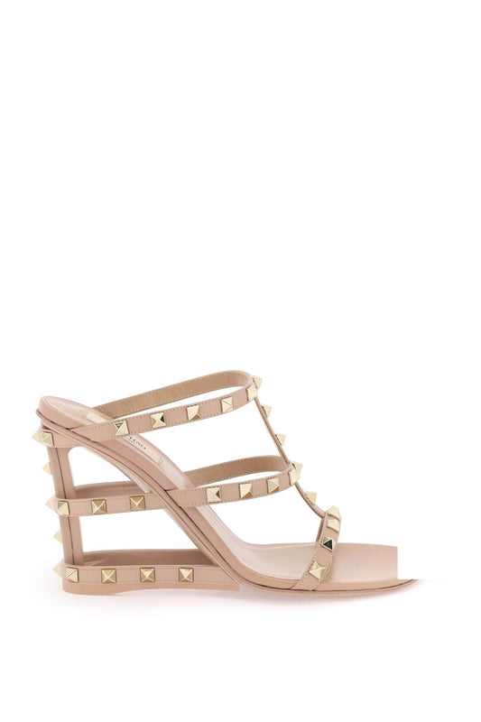 cut-out wedge mules with