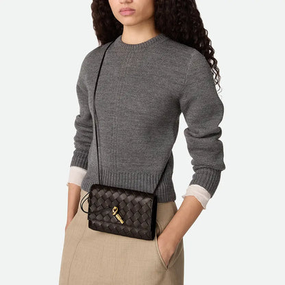 Andiamo Intrecciato Leather Pouch Bag