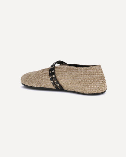 raffia ballerinas
