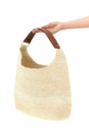 cristiana shoulder bag in hand-crocheted straw