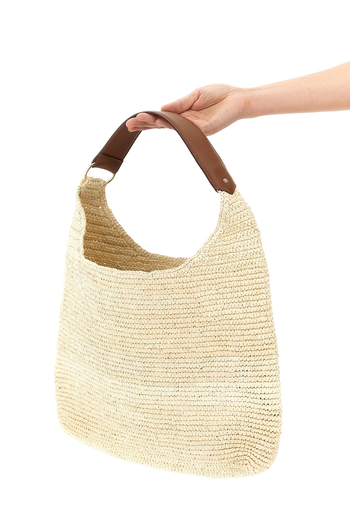 cristiana shoulder bag in hand-crocheted straw