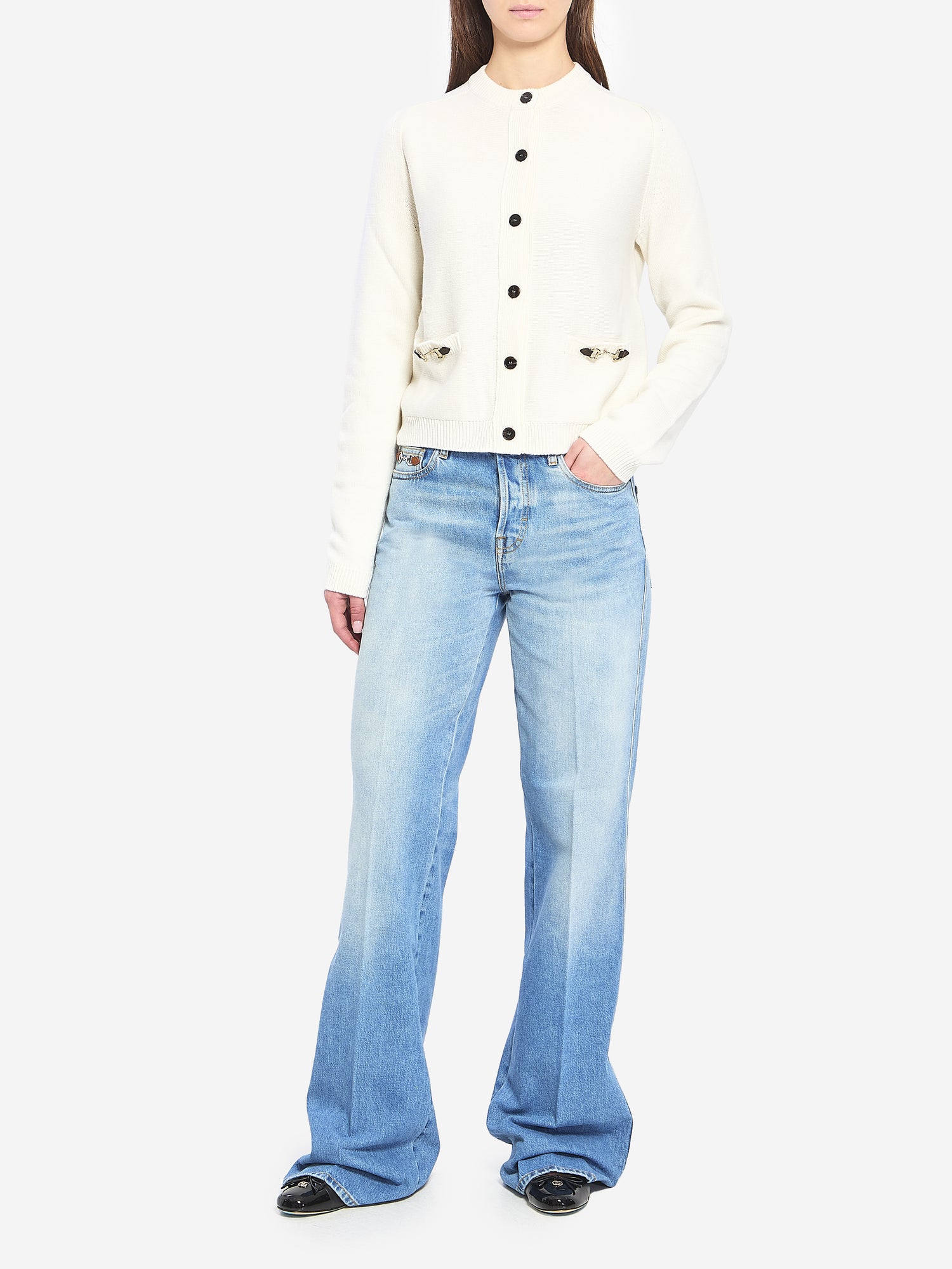 GUCCI S cashmere wool cardigan with morsetto