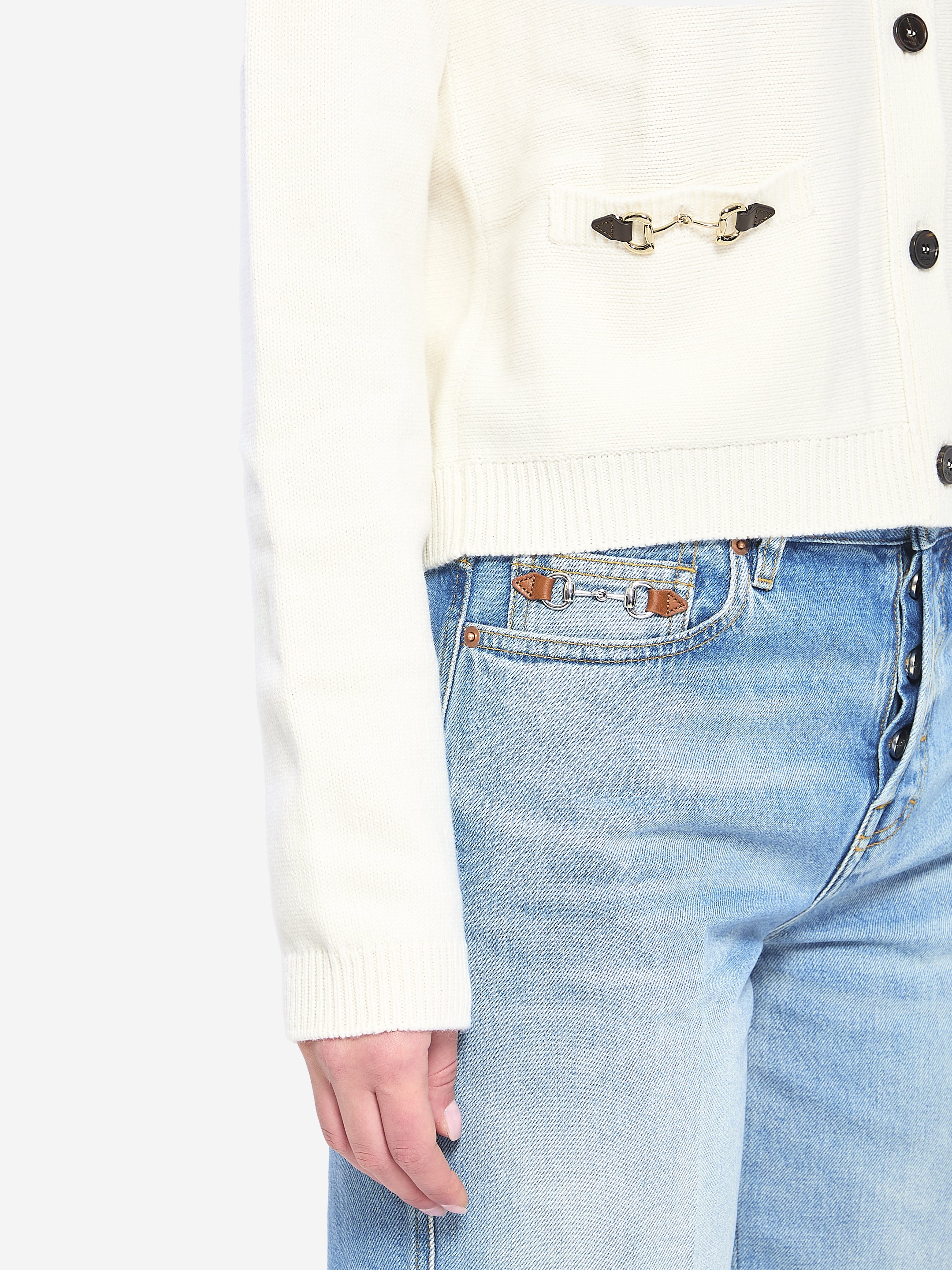 GUCCI S cashmere wool cardigan with morsetto