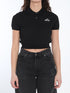 ALEXANDER WANG M cropped polo shirt with 3d logo