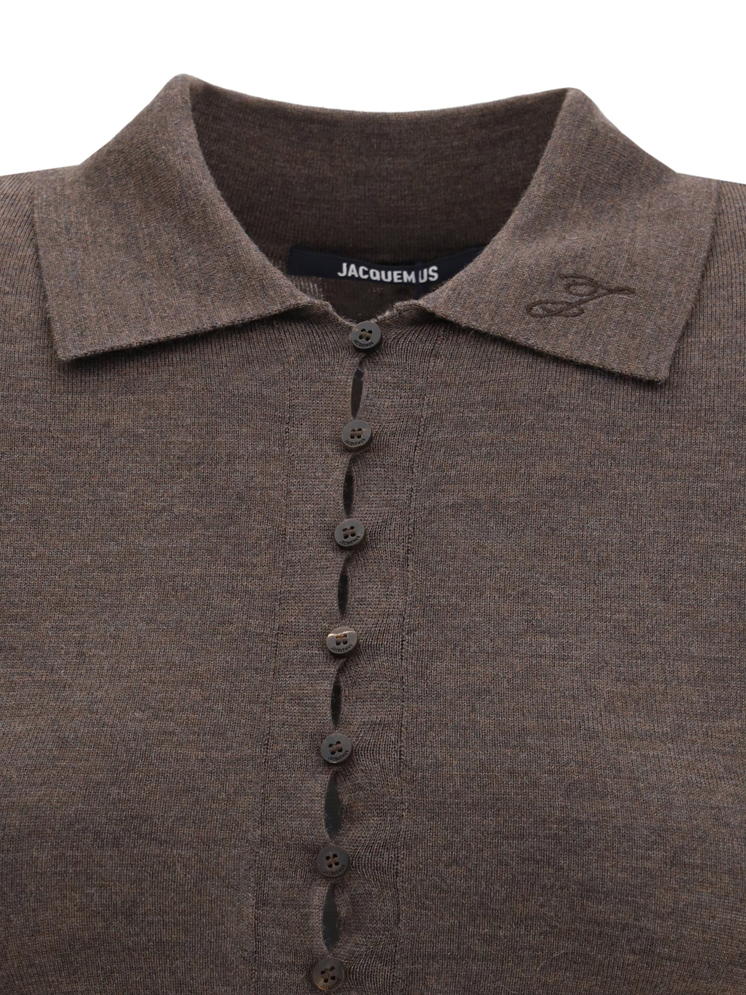 JACQUEMUS 38 merino wool polo shirt