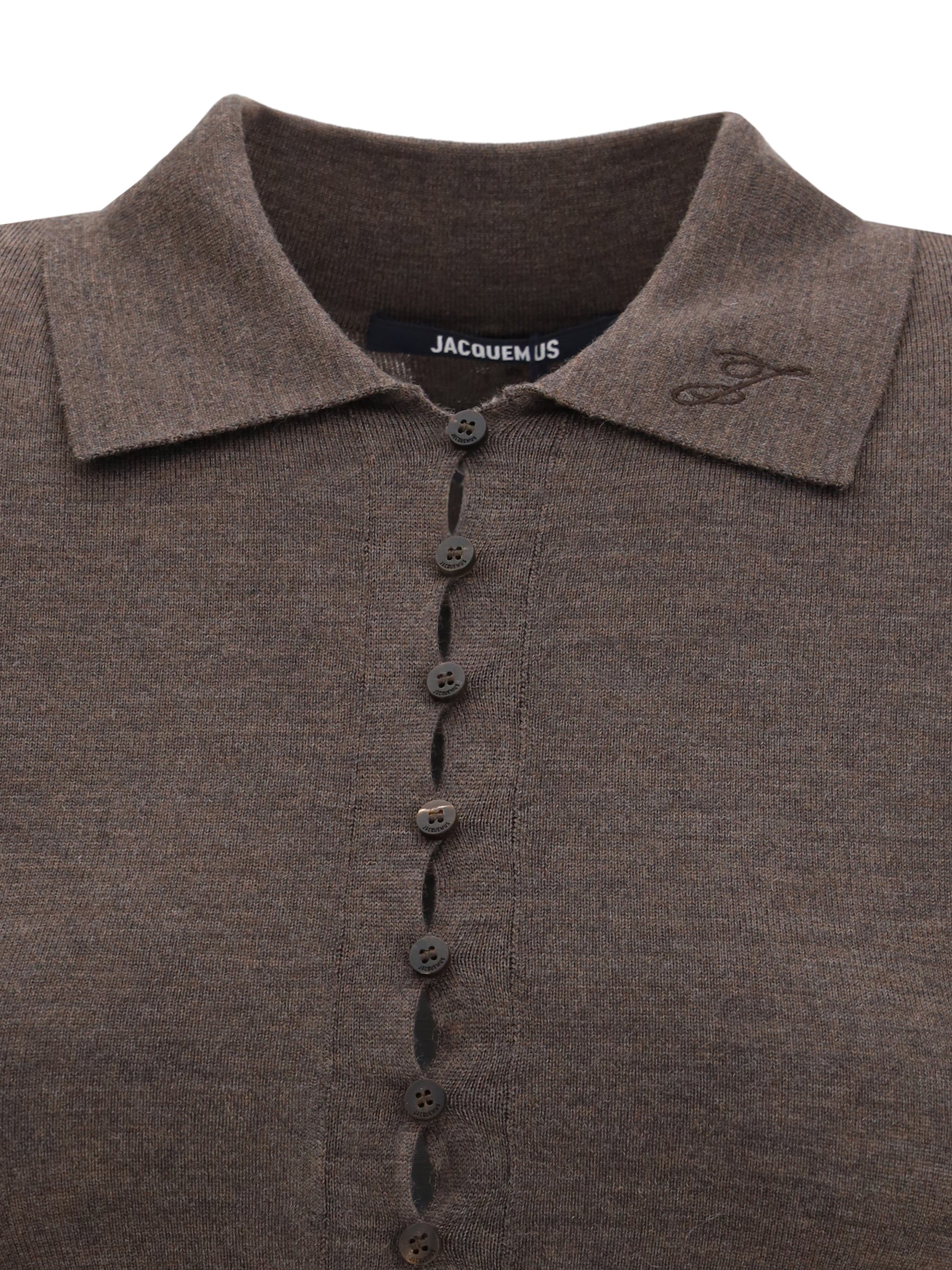 JACQUEMUS 38 merino wool polo shirt