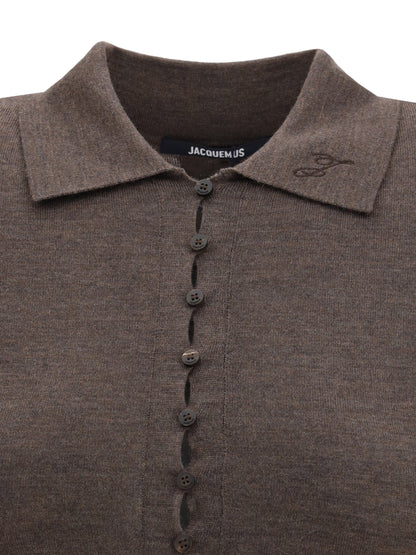 JACQUEMUS 38 merino wool polo shirt