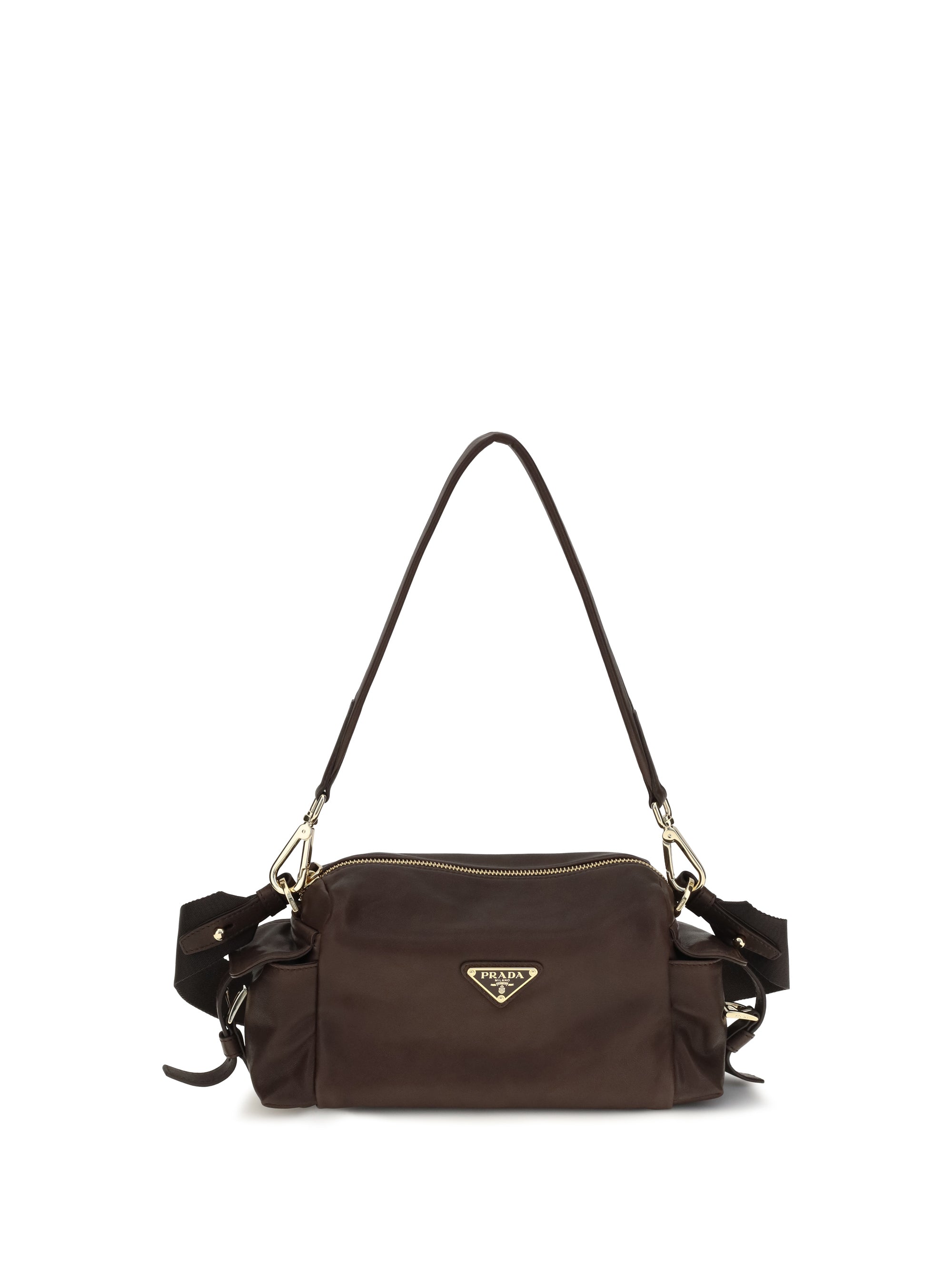 small explore shoulder bag in nappa leather