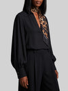 black double georgette blouse