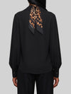 black double georgette blouse