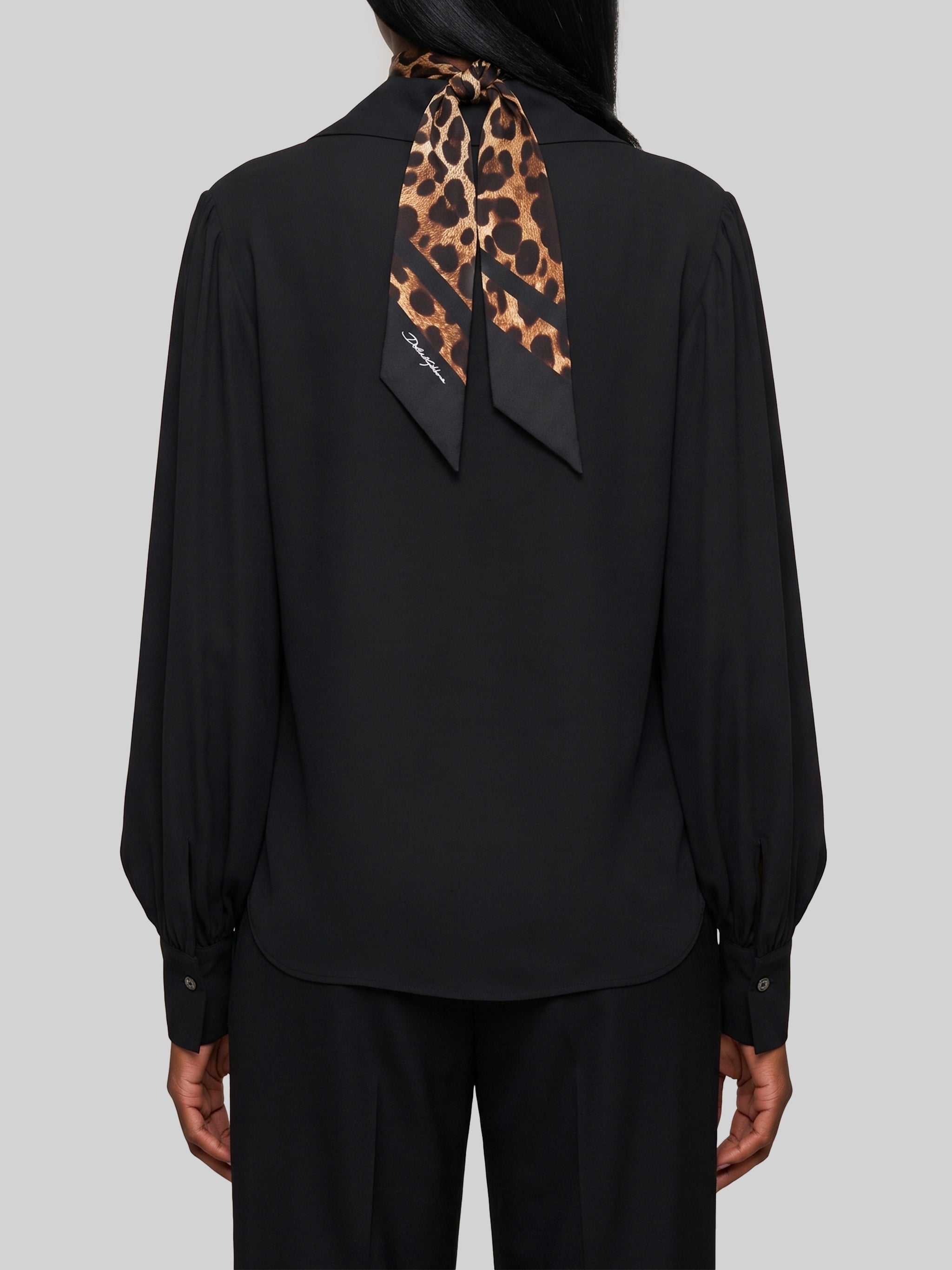 black double georgette blouse