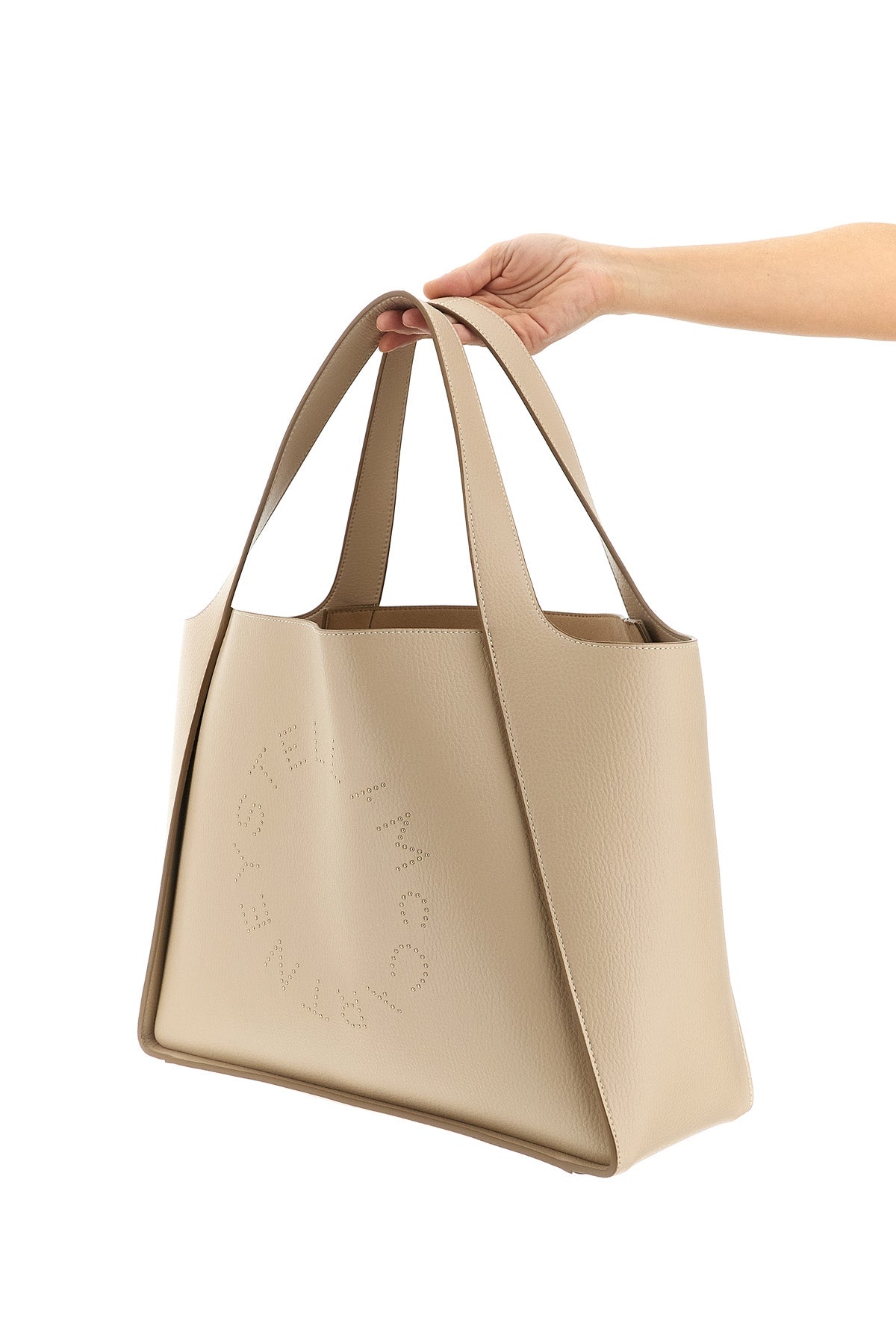 the logo bag shopping bag in grainy alter mat fabric