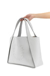 logo tote shopping bag in grainy alter mat