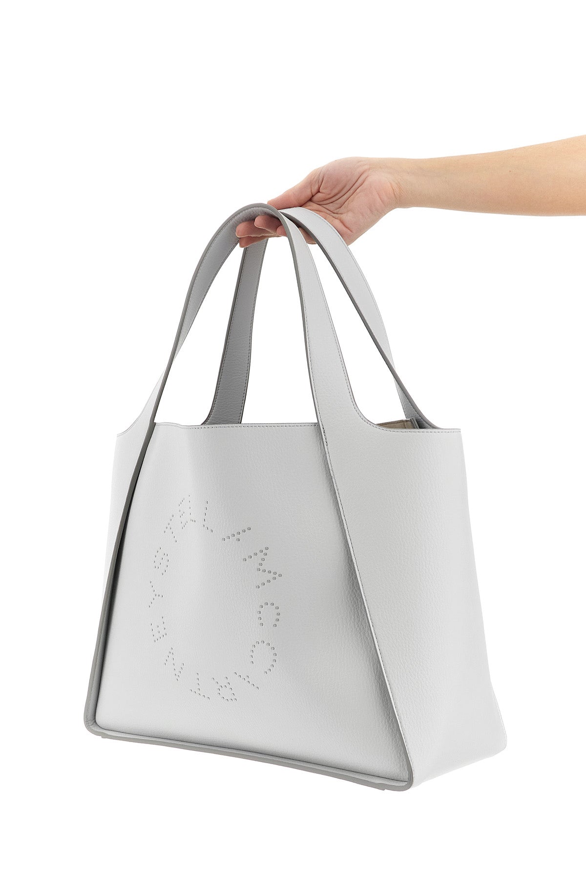 logo tote shopping bag in grainy alter mat
