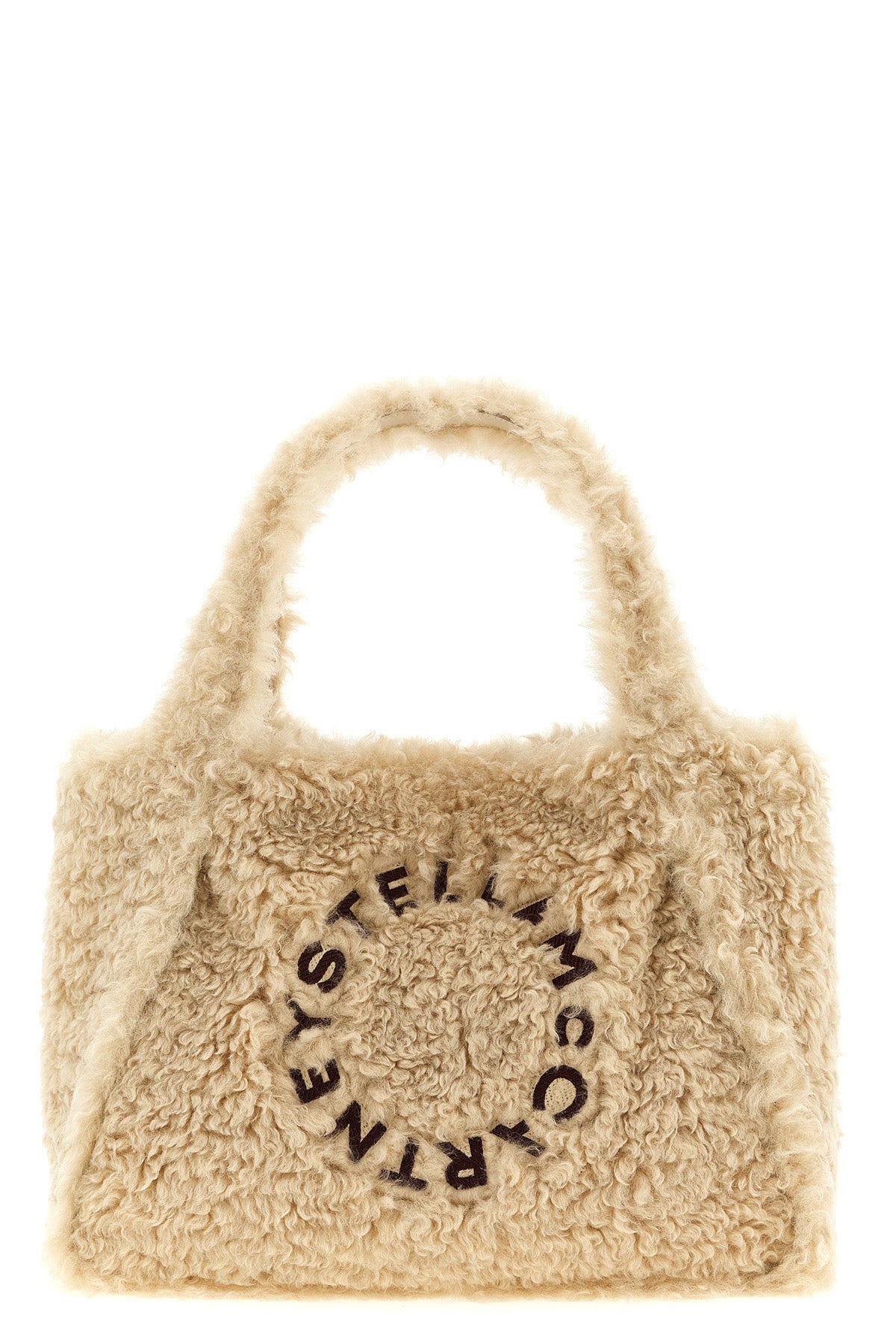 the stella mccartney eco sheepskin tote bag stands out for its soft and unstruct
