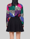 printed silk twill shirt