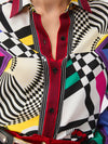 printed silk twill shirt