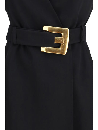BALMAIN 40 short wrap dress