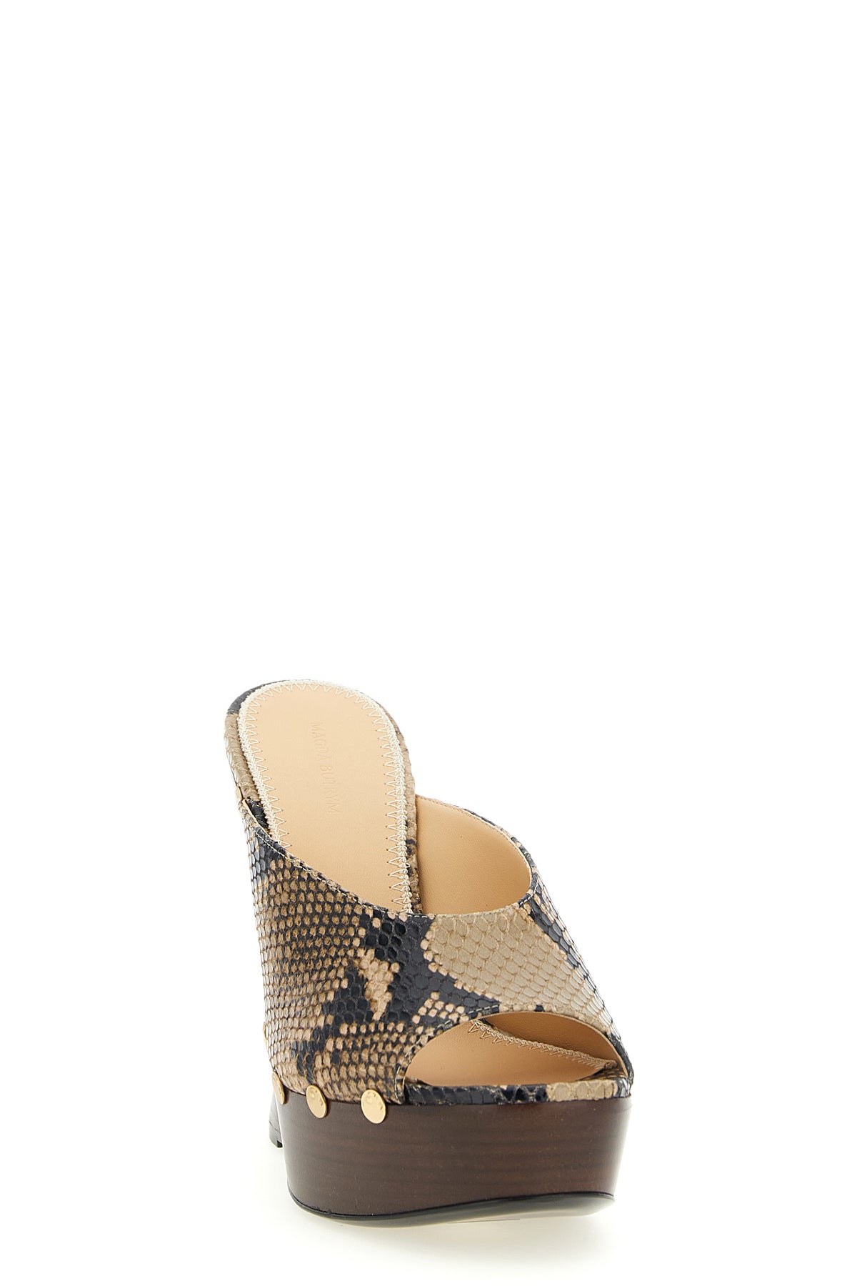 the magda butrym re26 python print mules wedges redefine the classic silhouette