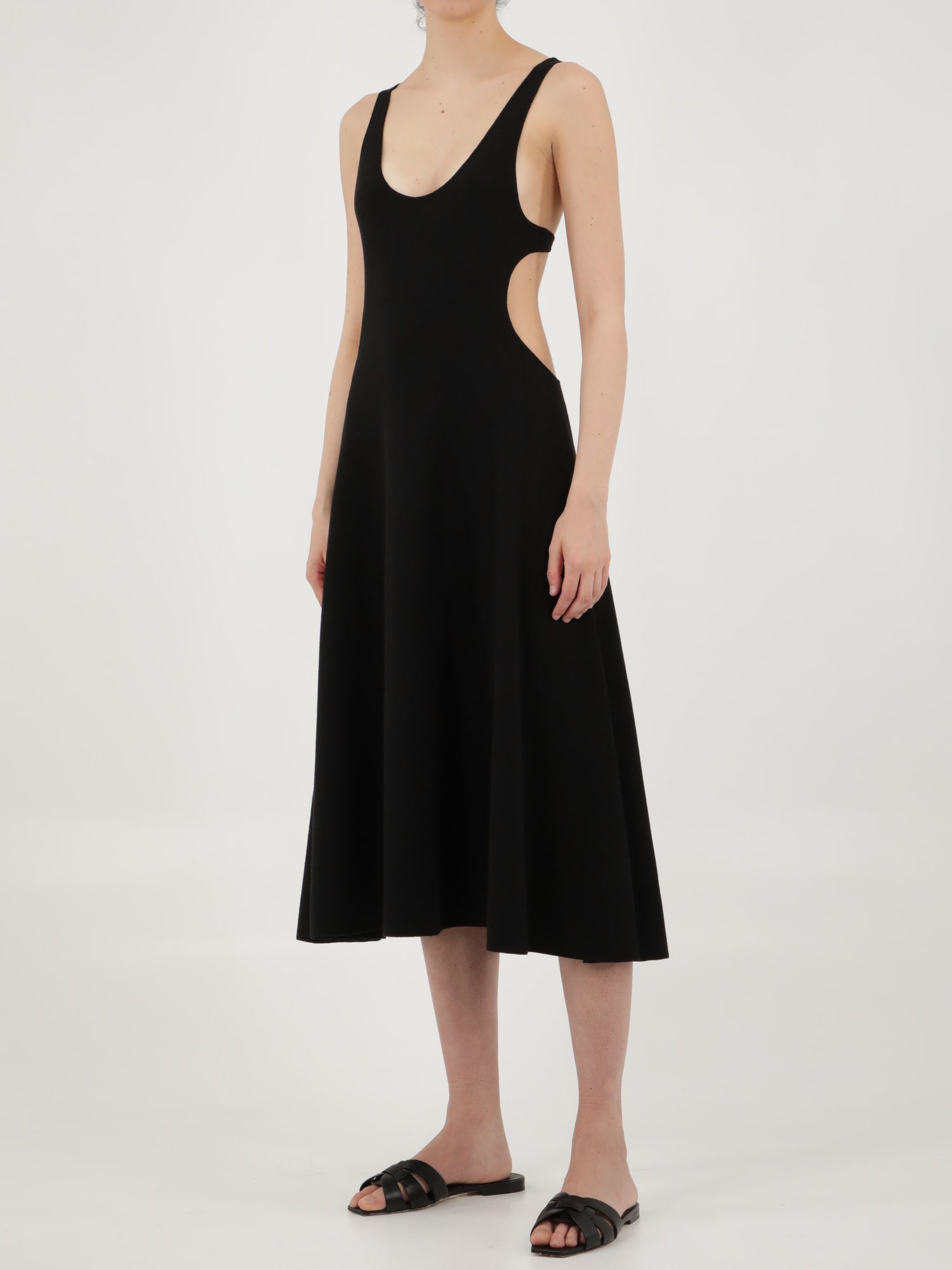 SAINT LAURENT M cut-out wool dress