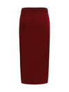 merino wool midi skirt