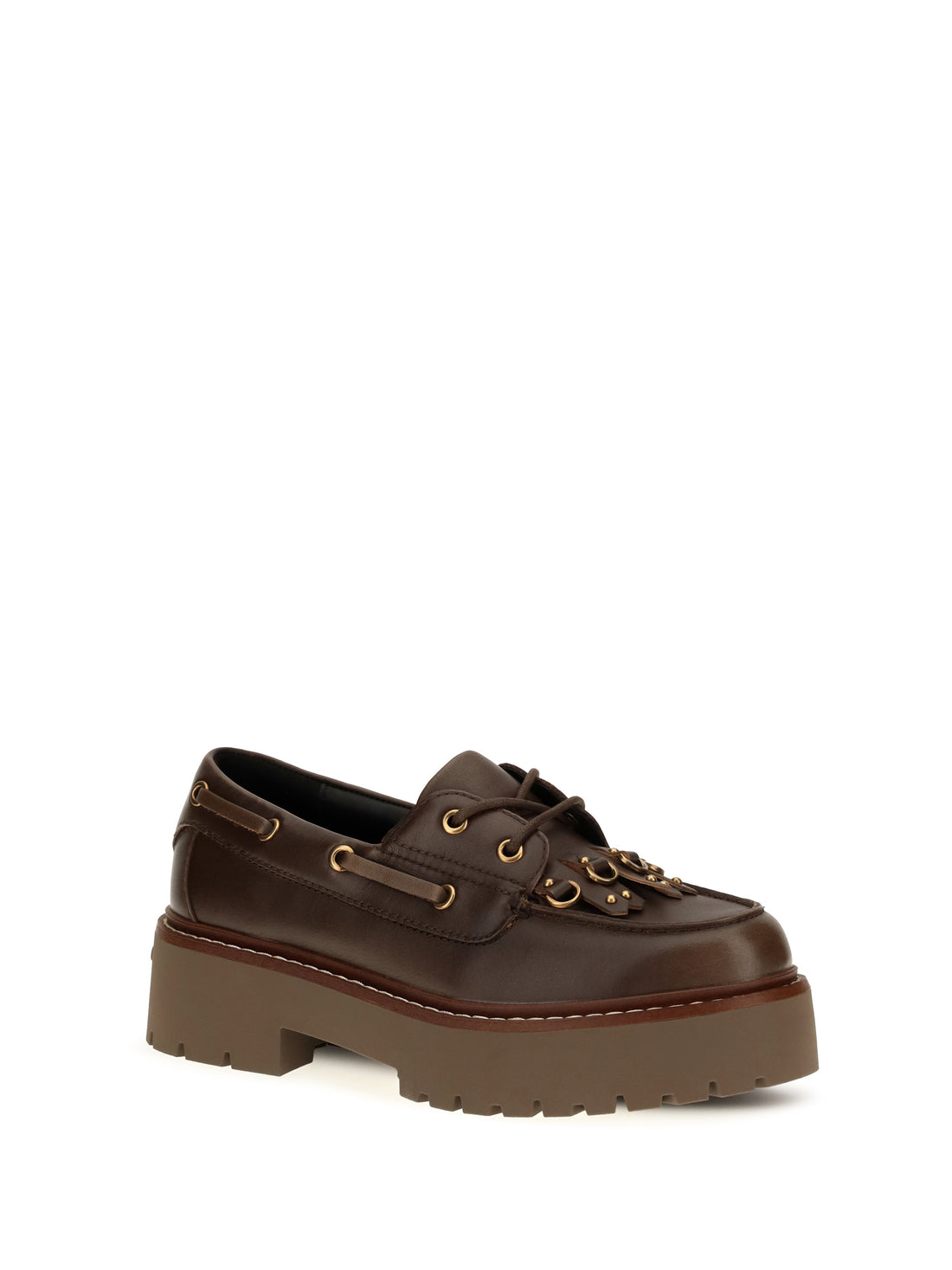 PINKO 36 margaret 01 brushed leather loafers
