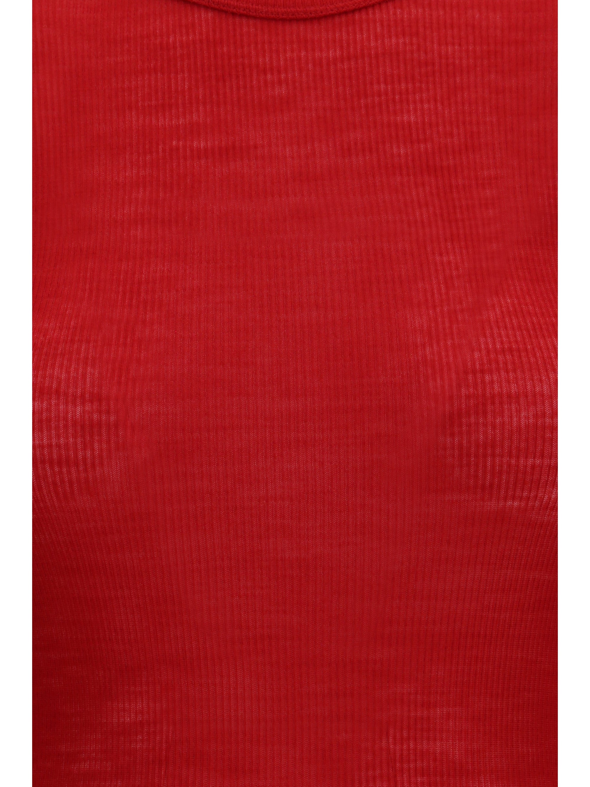 ribbed knit t-shirt