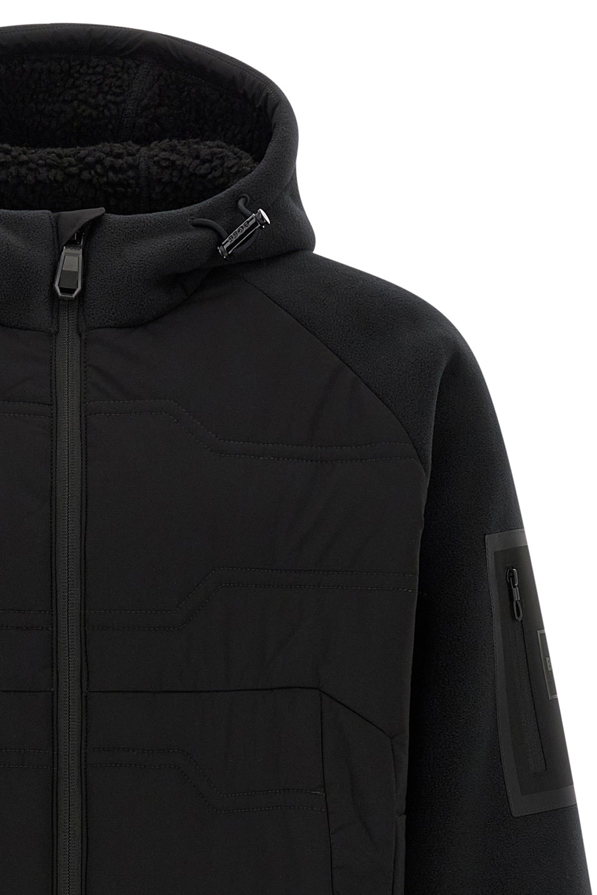 hole19 hybrid plush effect fleece jacket