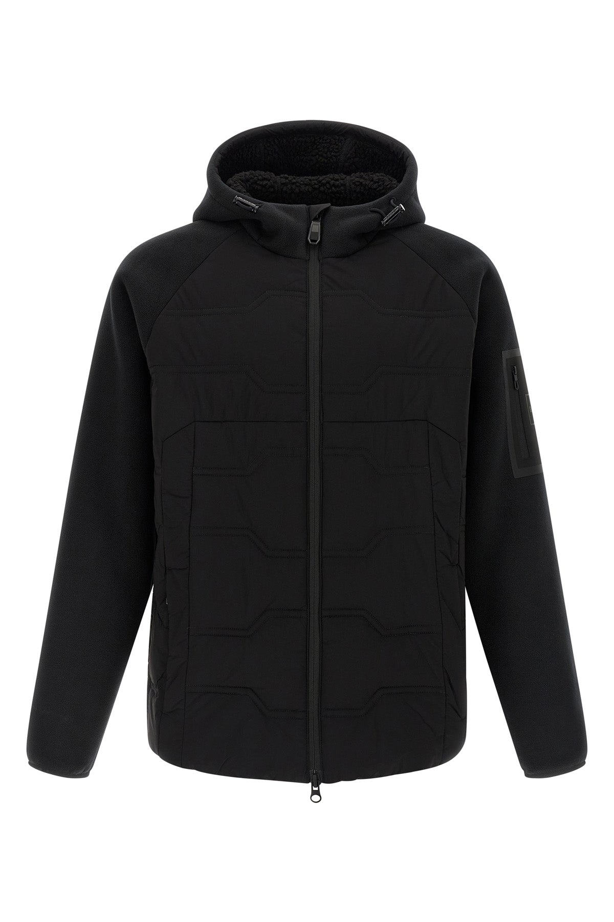 hole19 hybrid plush effect fleece jacket