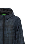 jump jt windbreaker in patterned water-repellent technical fabric