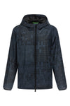 jump jt windbreaker in patterned water-repellent technical fabric