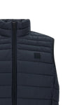 the dark blue hugo boss vest