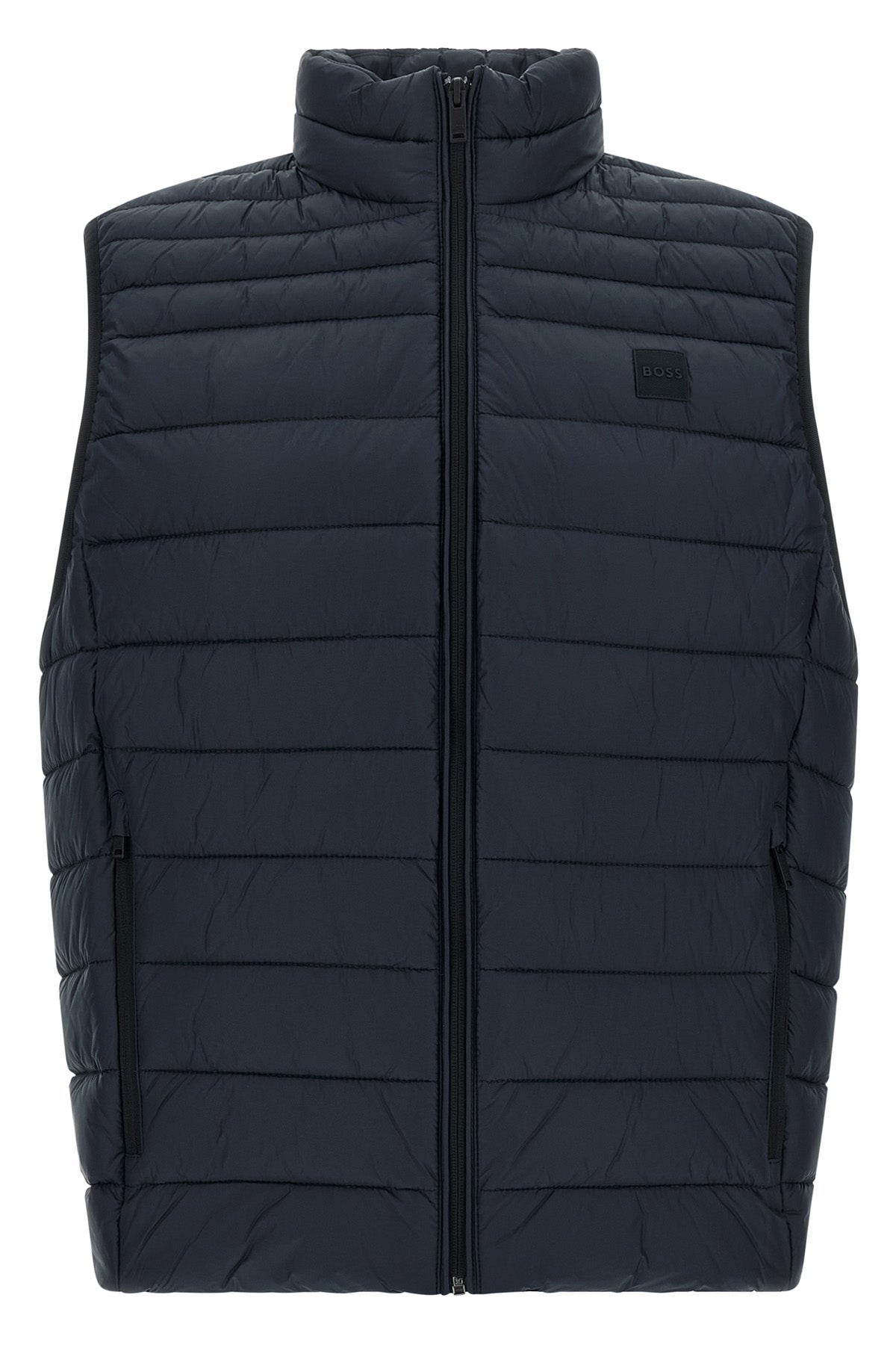 the dark blue hugo boss vest