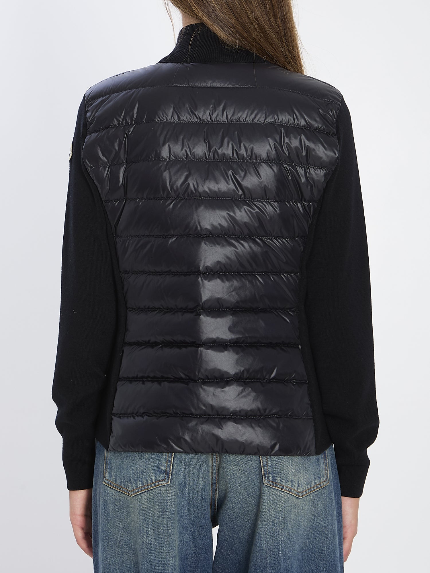 MONCLER S padded wool cardigan with zip