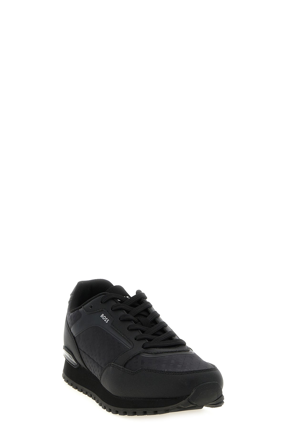parkour sneakers in coated synthetic fabric and monogram fabric