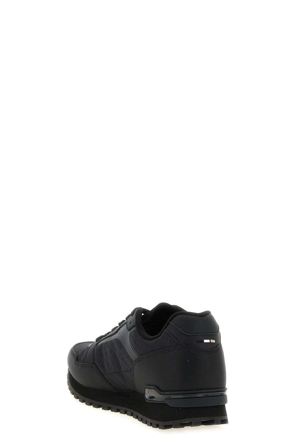 parkour sneakers in coated synthetic fabric and monogram fabric