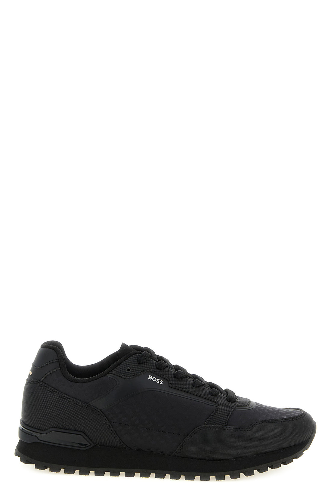 HUGO BOSS 41 parkour sneakers in coated synthetic fabric and monogram fabric