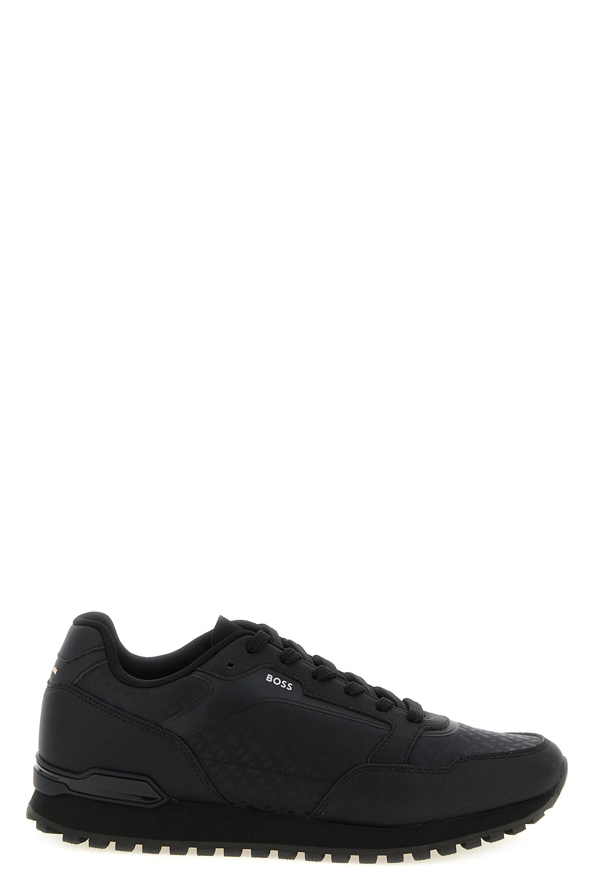 parkour sneakers in coated synthetic fabric and monogram fabric