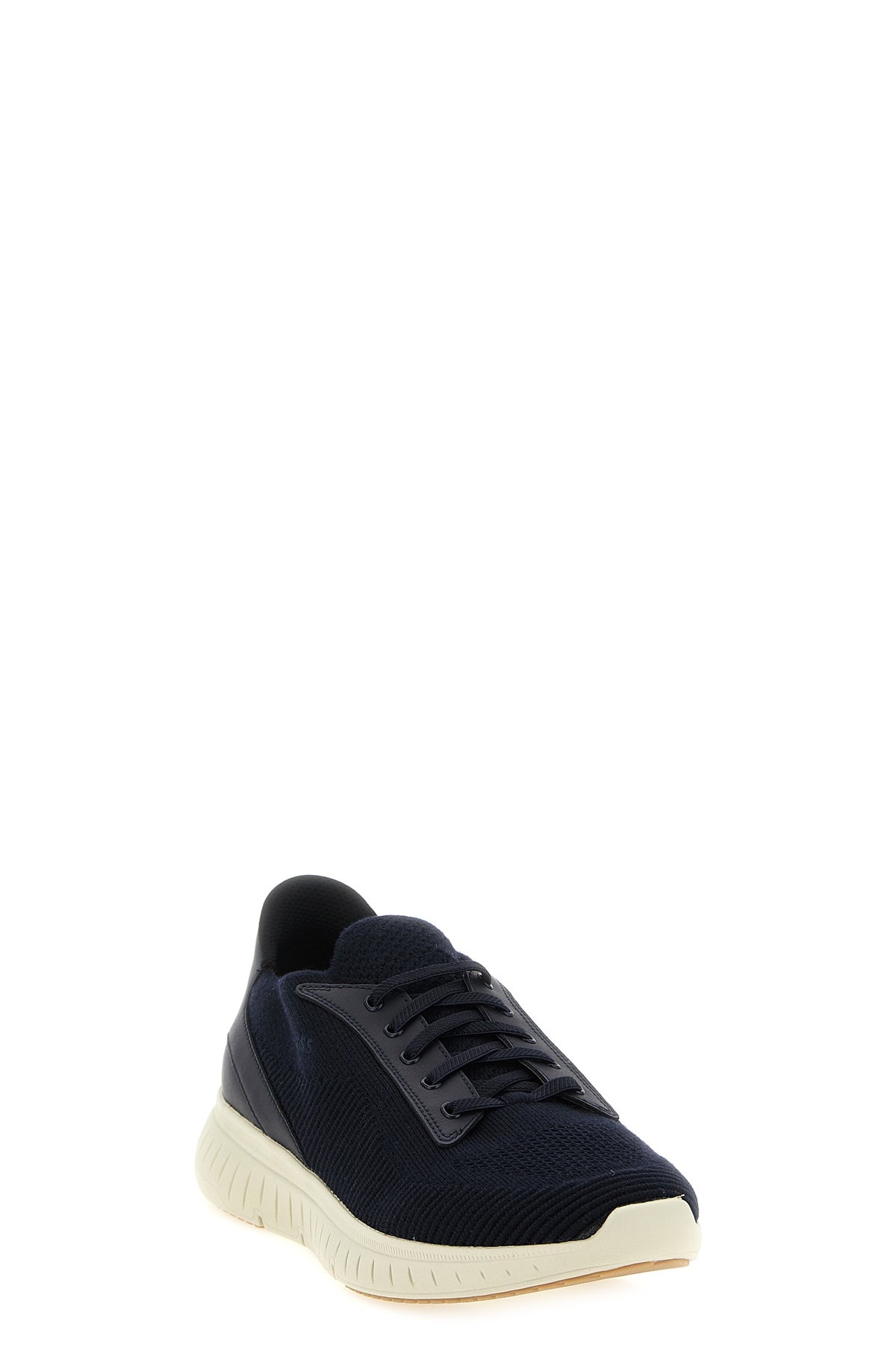 ttanis knit sneakers and smooth tone-on-tone leather details