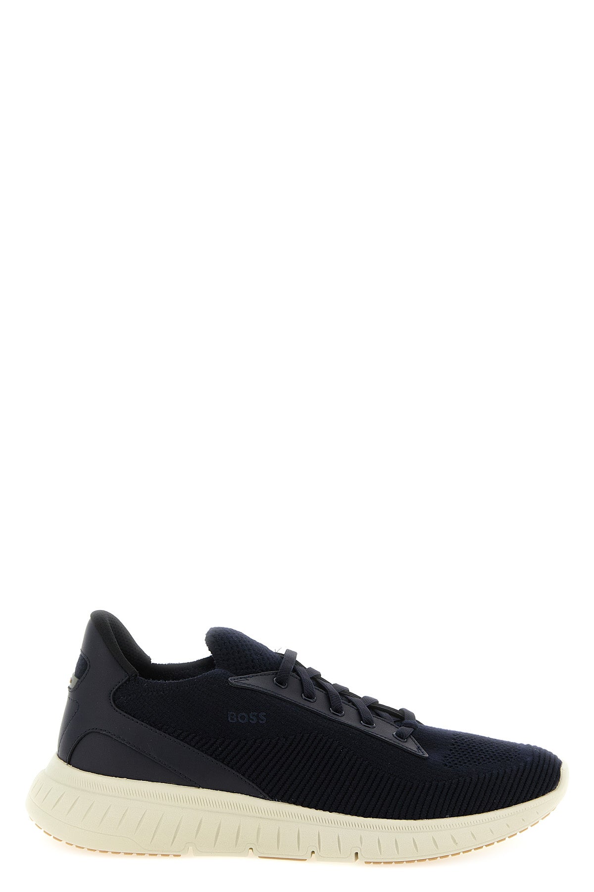 ttanis knit sneakers and smooth tone-on-tone leather details