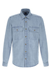 h-liam cotton denim shirt