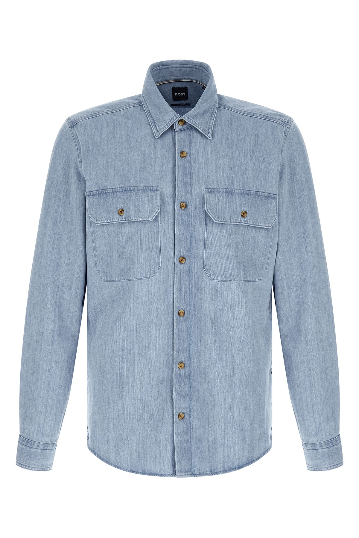 h-liam cotton denim shirt