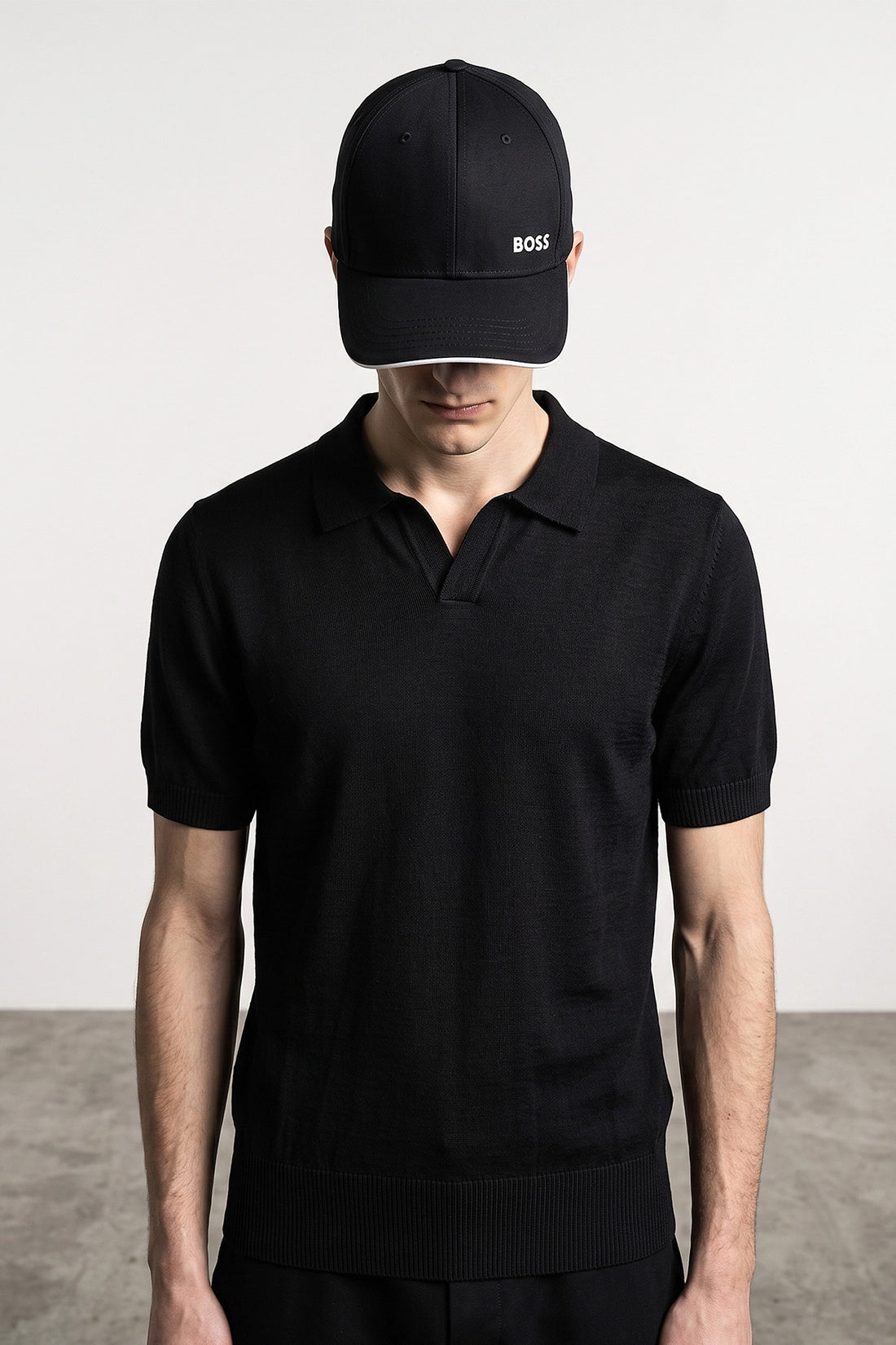 HUGO BOSS XL the boss h-lantoni knitted polo shirt