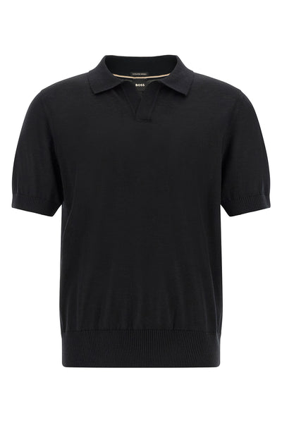 the boss h-lantoni knitted polo shirt