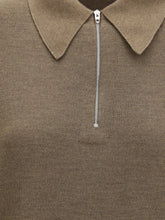 PHOEBE PHILO M zipped polo in fine merino wool