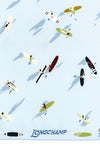 the longchamp en attendant la vague scarf stands out for its square shape and pu